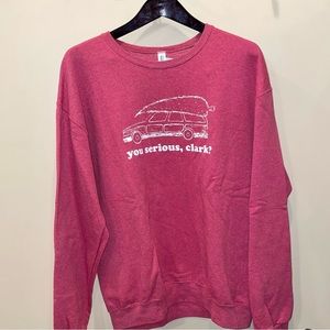 Oversize Christmas Vacation Themed Crewneck Sweatshirt